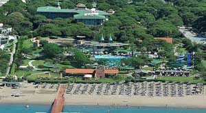 an ariel view of the gloria verde resort, belek