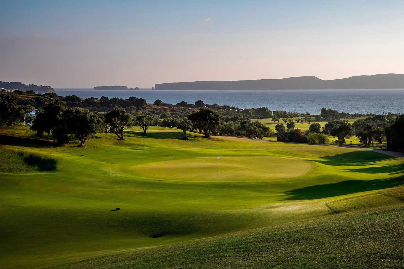 another view of the bay course with the sea in the background